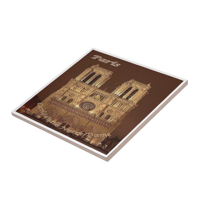 zFR061 NOTRE DAME Paris, France, Ceramic Tile (Side)