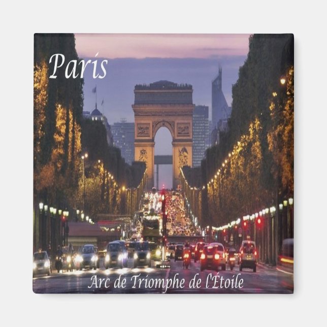 zFR064 ARC DE TRIOMPHE, Paris, France, Fridge Magnet (Front)