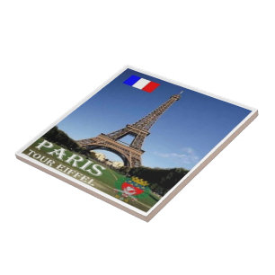 zFR067 EIFFEL TOWER Paris, France, Ceramic Tile