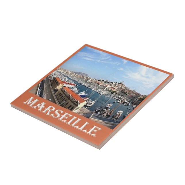zFR087 MARSEILLE MARS, French Riviera, Ceramic Tile (Side)