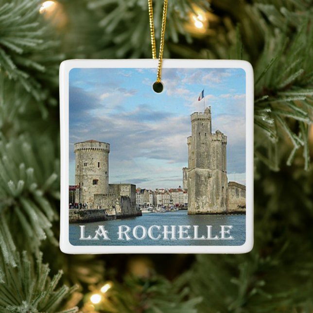 zFR091 LA ROCHELLE, French Riviera, France,  Ceramic Ornament (Tree)