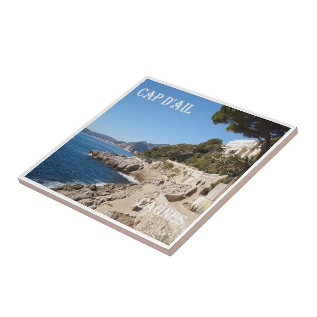 zFR102 CAP D'AIL French Riviera, France, Ceramic Tile (Side)