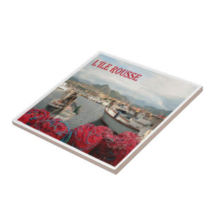 zFR114 L'ILE ROUSSE Corsica, Ceramic Tile