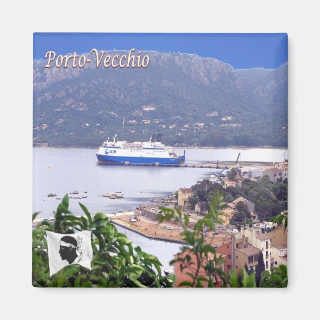 zFR119 PORTO VECCHIO, Corsica, Fridge Magnet (Front)