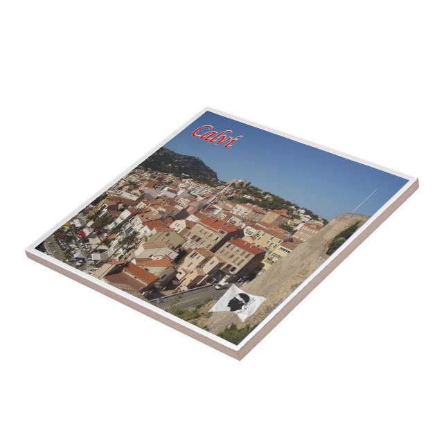 zFR120 CALVI panorama, Corsica, Ceramic Tile (Side)