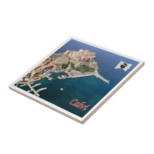 zFR121 CALVI panorama, Corsica, Ceramic Tile