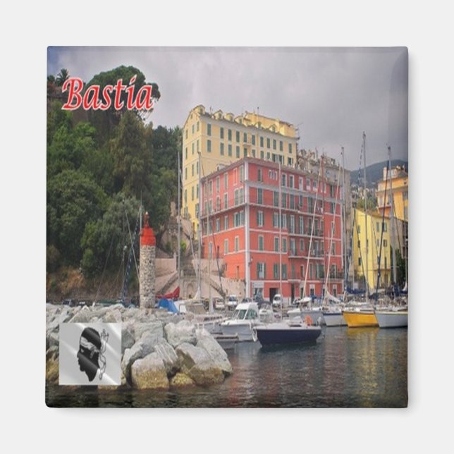 zFR126 BASTIA panorama, Corsica, Fridge Magnet (Front)