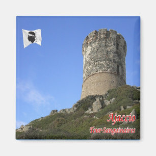 zFR128 AJACCIO, Tour-Sanguinaries, Corsica, Fridge Magnet