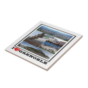 zFR132 GRENOBLE I Love, France, Ceramic Tile