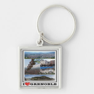zFR132 GRENOBLE I Love, France, Key Ring