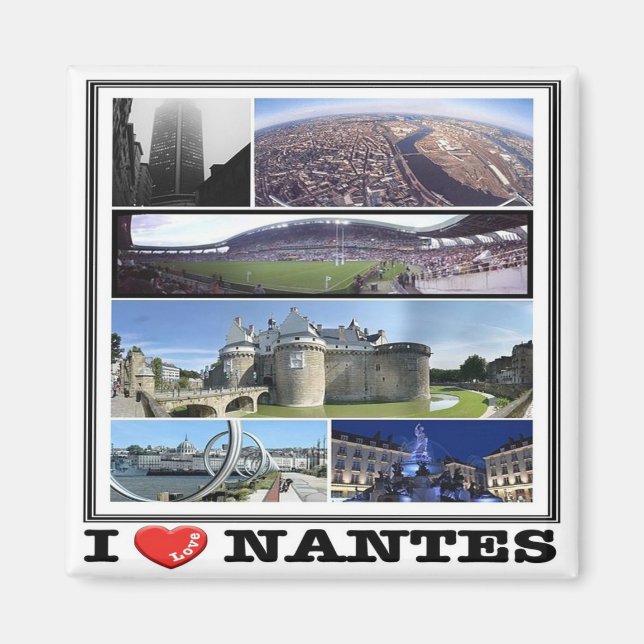 zFR133 NANTES "I Love", France, Fridge Magnet (Front)