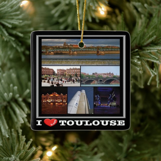 zFR137 TOULOUSE "I Love", France, Ceramic Ornament (Tree)