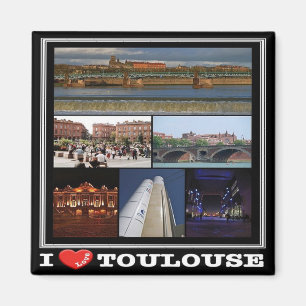 zFR137 TOULOUSE "I Love", France, Fridge Magnet