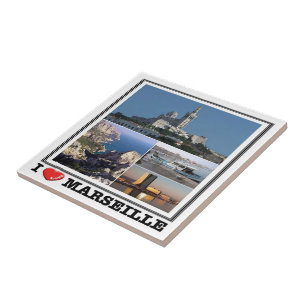 zFR139 MARSEILLE "I Love", France, Ceramic Tile