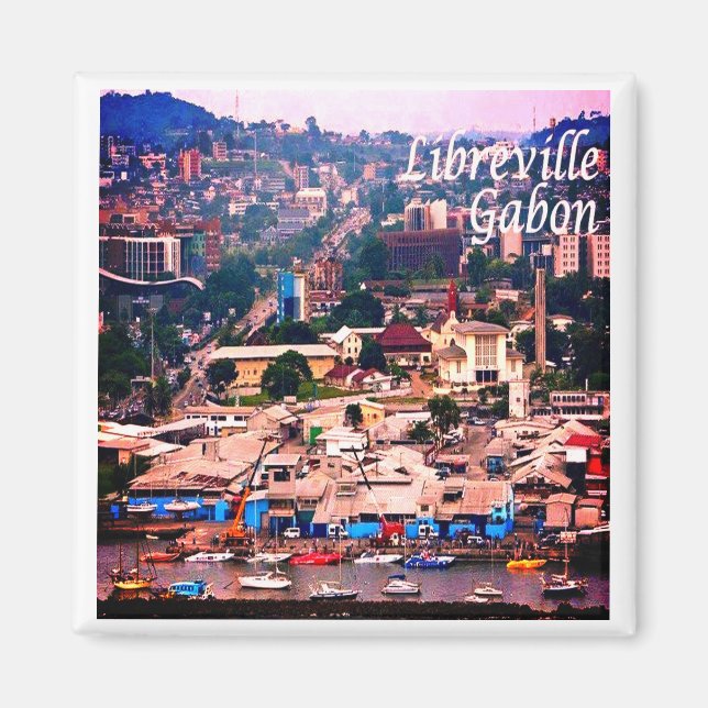 zGA007 LIBREVILLE, Gabon, Africa, Fridge Magnet (Front)