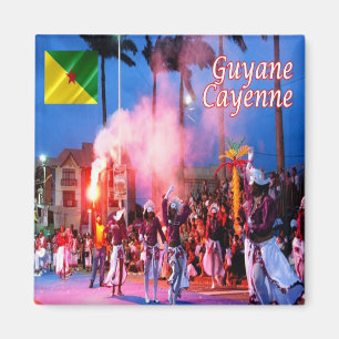 zGF003 CAYENNE, French Guyana, Carnival, Fridge Magnet