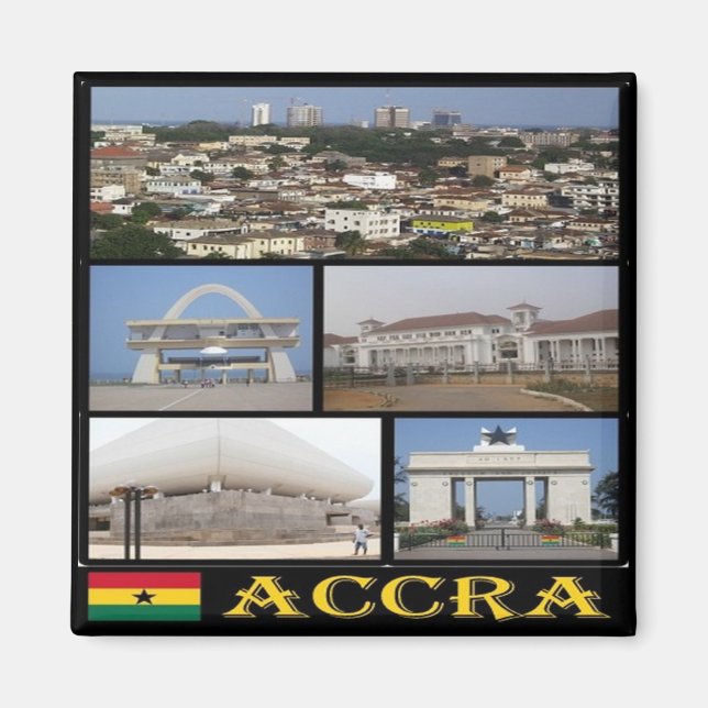 zGH004 ACCRA, Mosaic, Ghana, Africa, Fridge Magnet (Front)