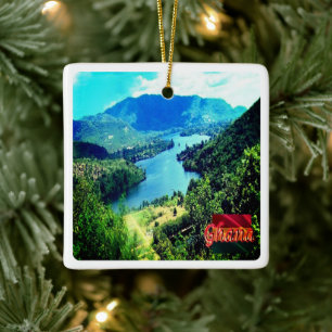 zGH006 GHANA, Volta Lake, Africa, Ceramic Ornament