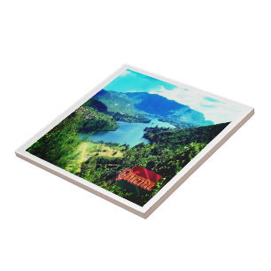 zGH006 GHANA, Volta Lake, Africa, Ceramic Tile