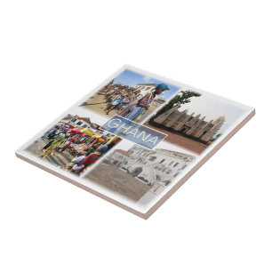 zGH008 GHANA, Mosaic, Africa, Ceramic Tile