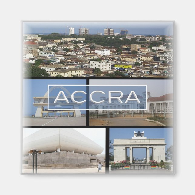 zGH009 ACCRA, Mosaic, Ghana, Africa, Fridge Magnet (Front)