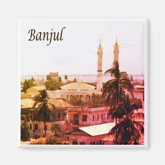 zGM004 BANJUL, Gambia, Africa, Fridge Magnet (Front)