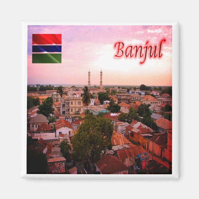 zGM005 BANJUL, Gambia, Africa, Fridge Magnet (Front)