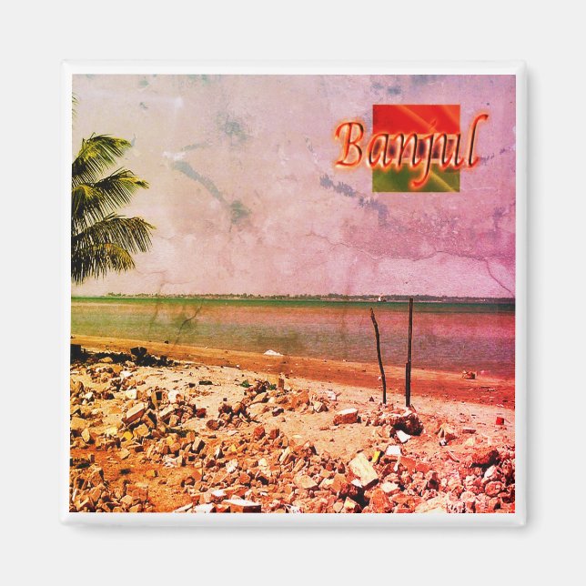 zGM006 BANJUL, Gambia, Africa, Fridge Magnet (Front)