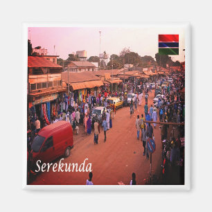 zGM008 SEREKUNDA Market, Gambia, Africa, Fridge Magnet