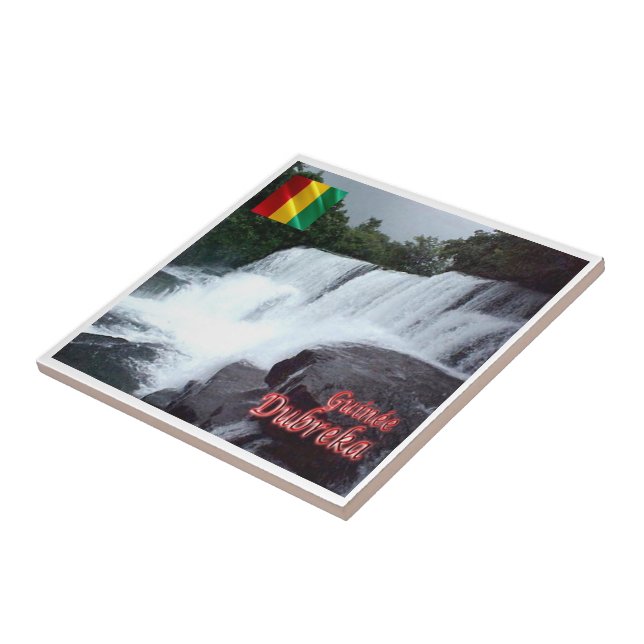 zGN005 DUBREKA FALLS, Guinea, Africa, Ceramic Tile (Side)
