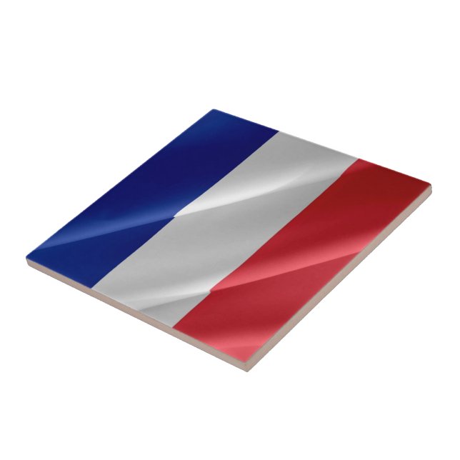 zGP002 GUADELOUPE, Waving Flag, America, Ceramic Tile (Side)