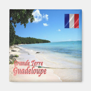 zGP004 GUADELOUPE, Grande-Terre, Beach, Fridge Magnet