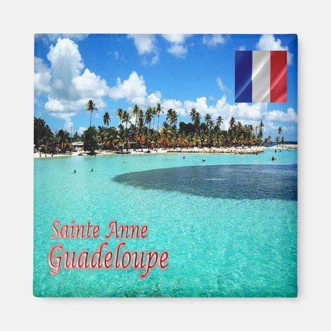 zGP009 SAINTE ANNE BEACH, Guadeloupe, Fridge Magnet (Front)