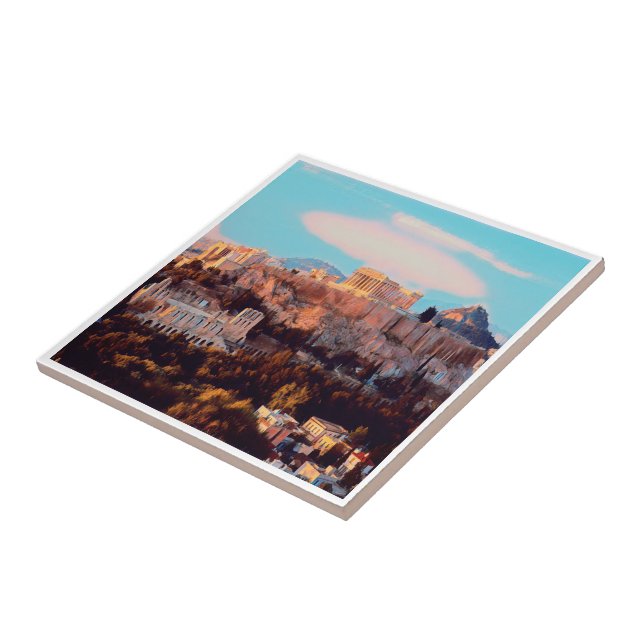 zGR009 ATHENS, Acropolis, Greece, Ceramic Tile (Side)