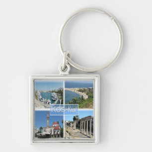 zGR020 mosaic of KOS, Greece, Europe, Key Ring