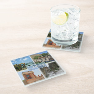 zGR021 potpourri of CRETE, Greece, Europe, Glass Coaster