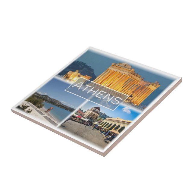 zGR024 ATHENS, Greece, Ceramic Tile (Side)