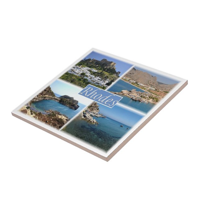 zGR025 RHODES, Greece, Europe, Ceramic Tile (Side)