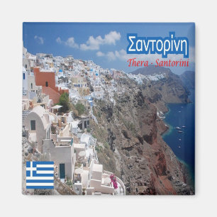 zGR033 SANTORINI Thera, Greece, Fridge Magnet