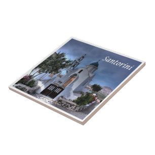 zGR034 SANTORINI, Greece, Ceramic Tile