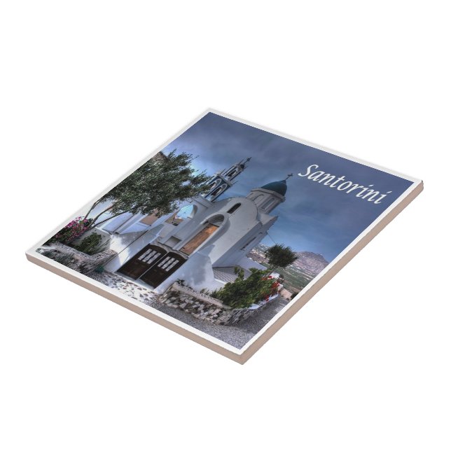 zGR034 SANTORINI, Greece, Ceramic Tile (Side)