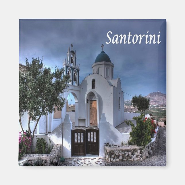zGR034 SANTORINI, Greece, Fridge Magnet (Front)