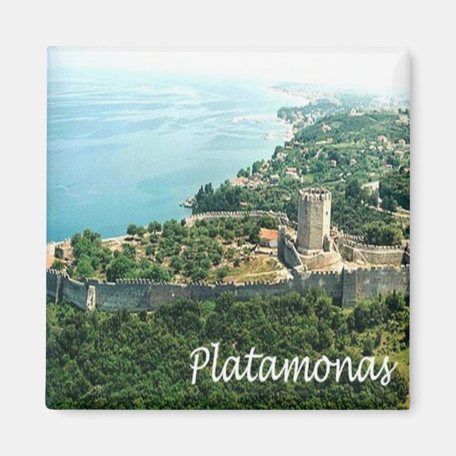 zGR041 PLATAMONAS, Greece, Fridge Magnet (Front)