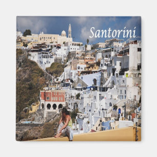 zGR075 SANTORINI Thera, Greece, Fridge Magnet