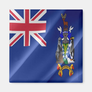 zGS002 SOUTH GEORGIA-SOUTH SANDWICH, Waving Flag, Magnet