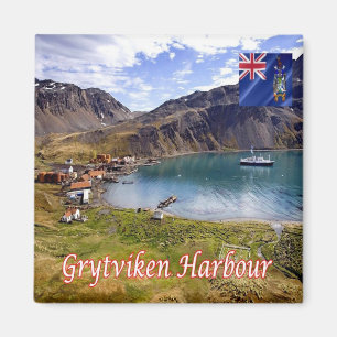zGS009 GRYTVIKEN ISLANDS, South Georgia S.S.Fridge Magnet