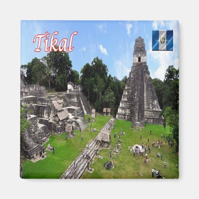 zGT014 TIKAL MAYAN RUINS, Guatemala, Fridge  Magnet (Front)