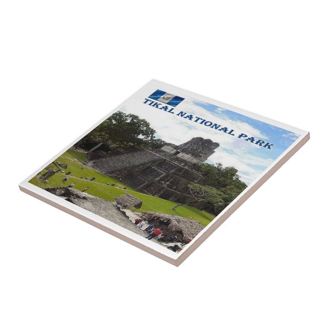 zGT016 TIKAL National Park, Guatemala, Ceramic Tile (Side)