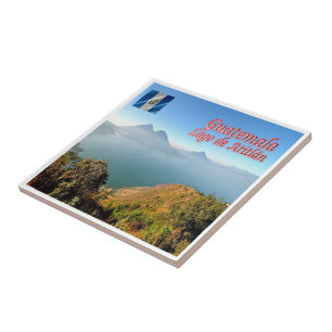 zGT019 GUATEMALA, Lake Atitlan, America, Ceramic Tile
