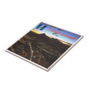 zGT021 GUATEMALA City At Night, America, Ceramic Tile
